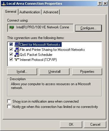 Why does my LAN connection say limited or no connectivity?